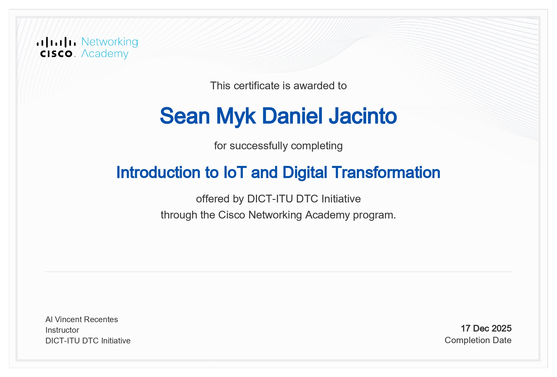 IoT Certificate